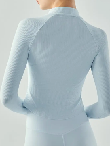 Quarter Zip Knit Sports Top