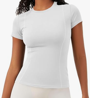 White Women's Seamless Breathable Top